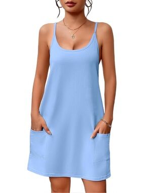 Blue Racerback coverup
